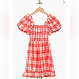 ❤️SHOW ME YOUR MUMU🤍 Colvin Check Puff Sleeve Dress